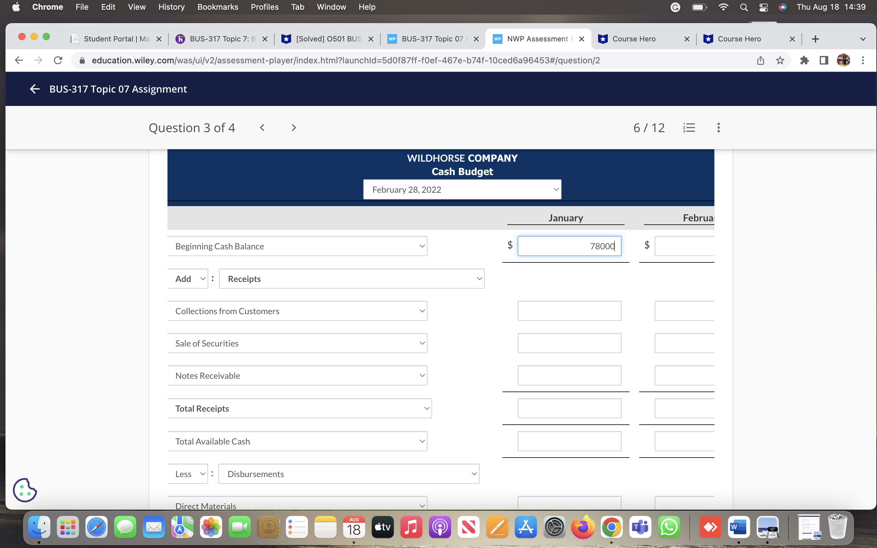 B X [Solved] 0501 BUS X WP BUS-317 Topic 07 / X