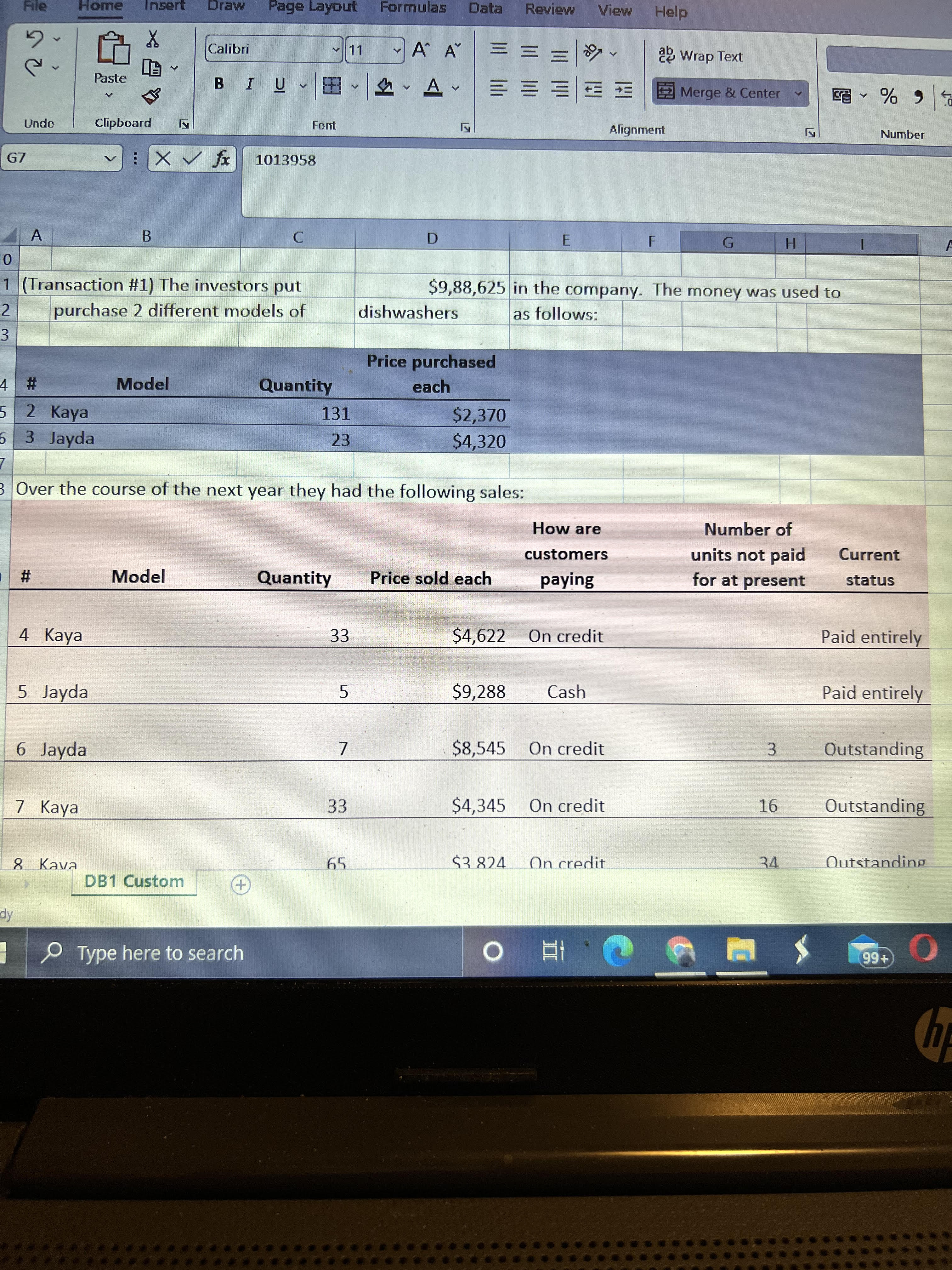 Home Insert Draw Page Layout Formulas Data Review View Help Calibri