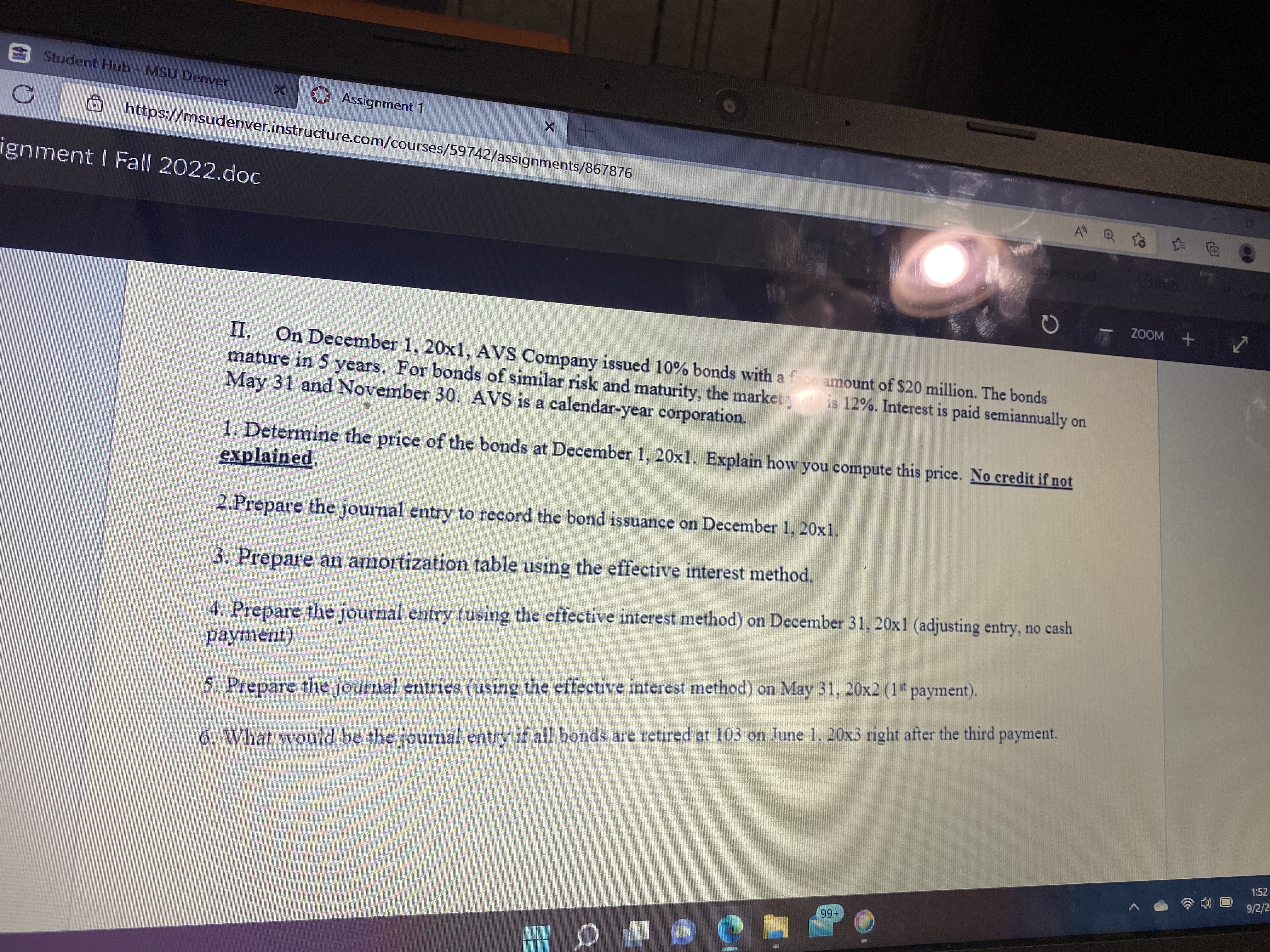  Student Hub - MSU Denver Assignment 1 G ( https://msudenver.instructure.com/courses/59742/assignments/867876 gnment