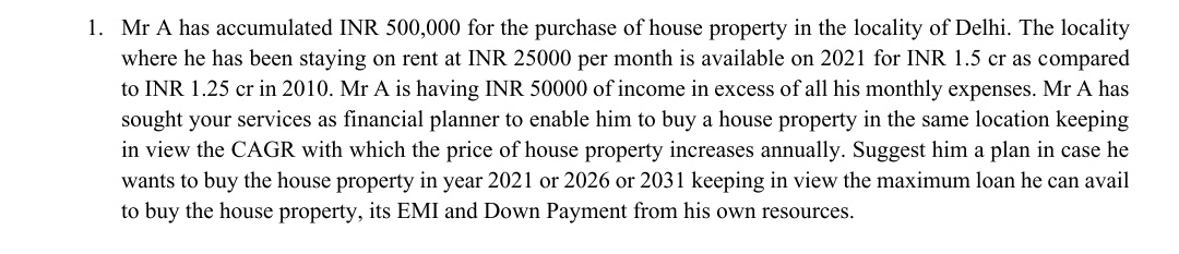 What will be the answer to this question? . Mr A has