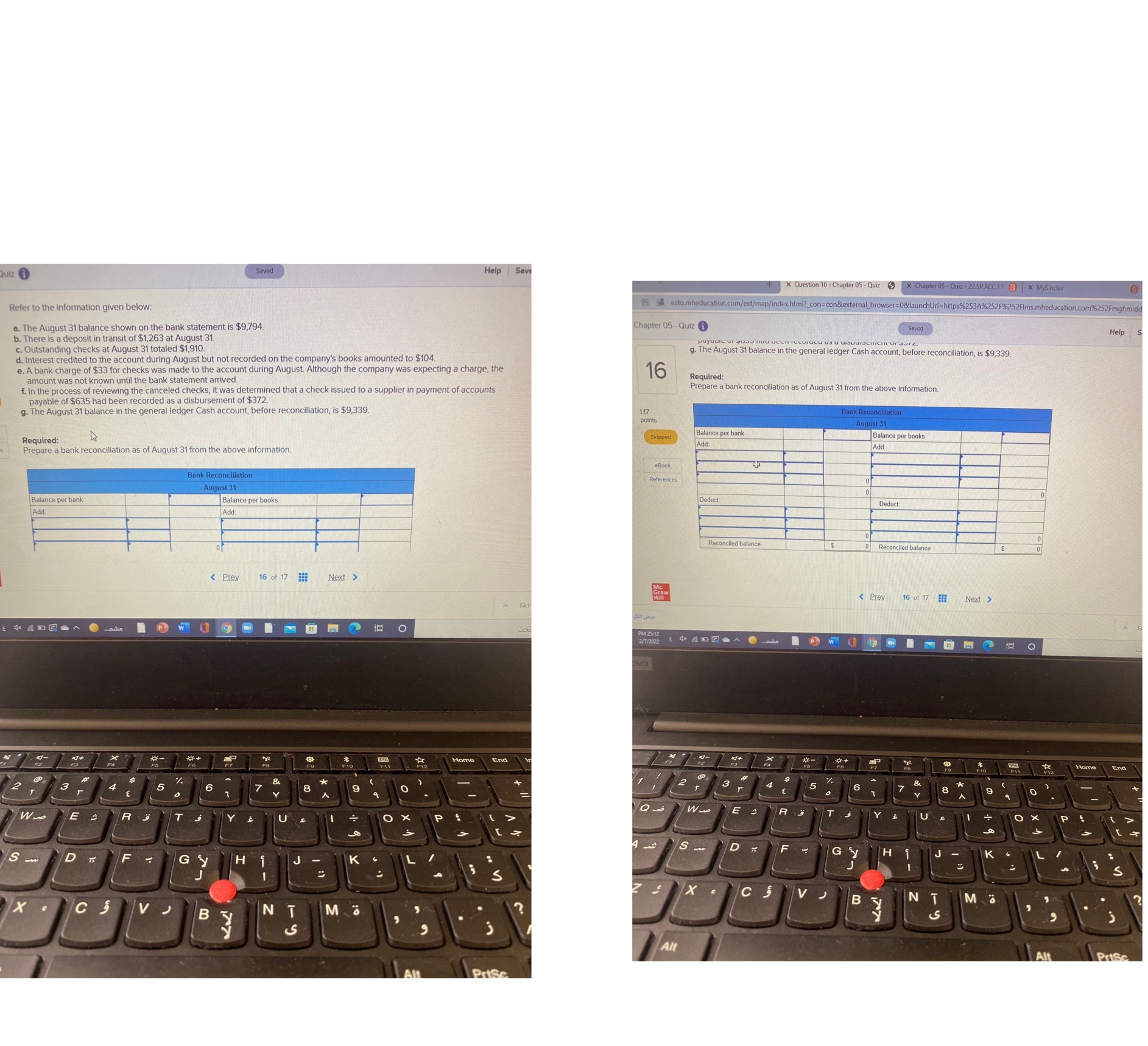  Saved Help Save * Question 16 - Chapter 05 - Quiz
