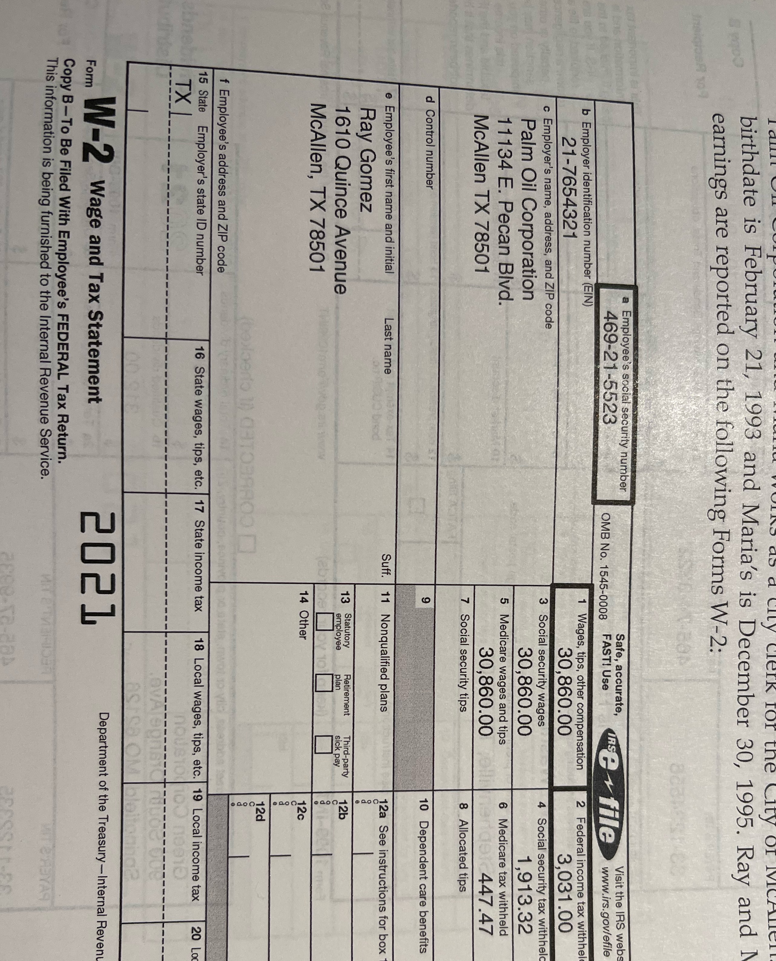 & 2-67INSTRUCTIONS: Prepare a form 1040 and Schedule 1 for Ray and