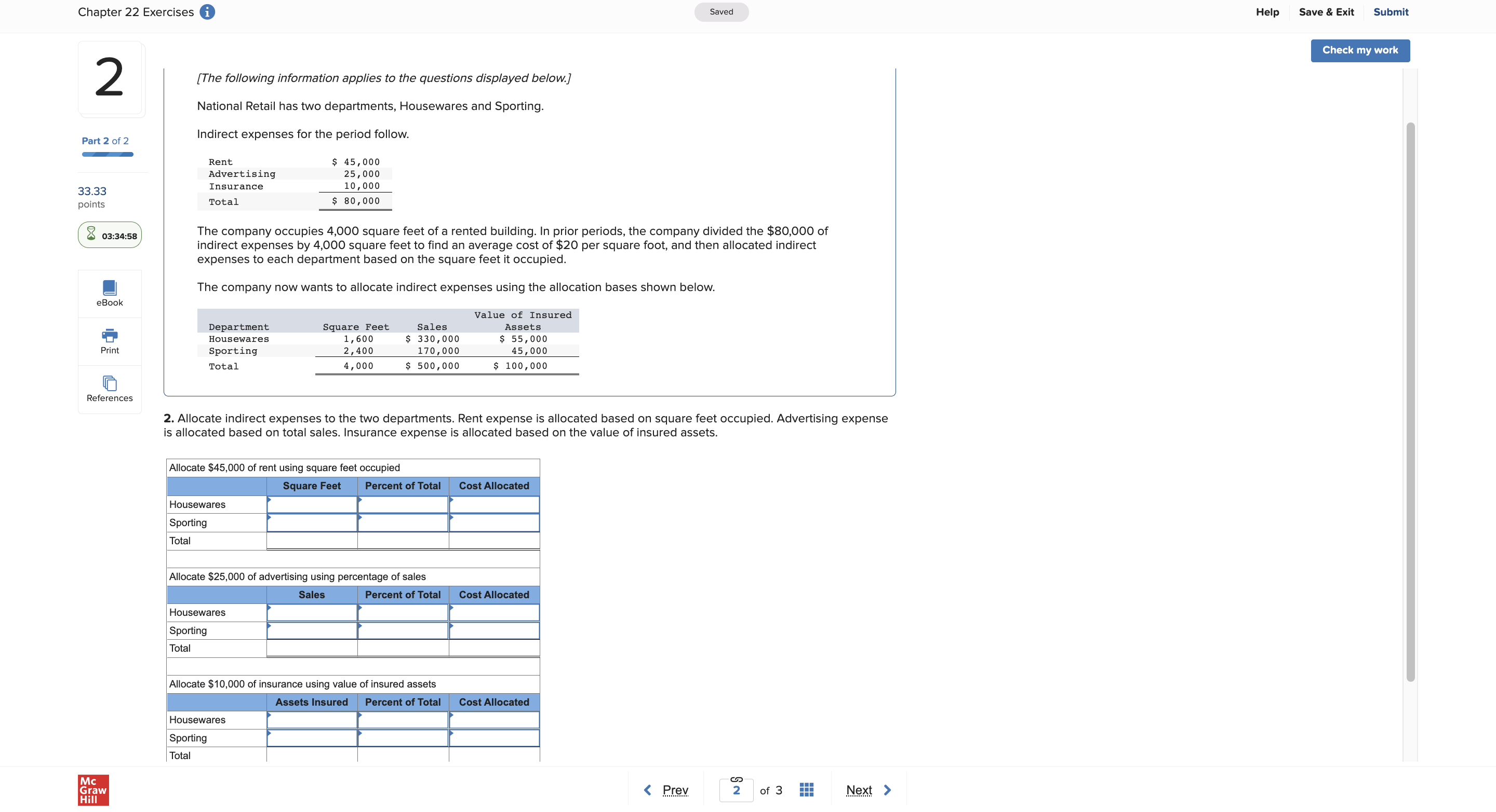 my work Required information Part 1 of 2 [The following information applies