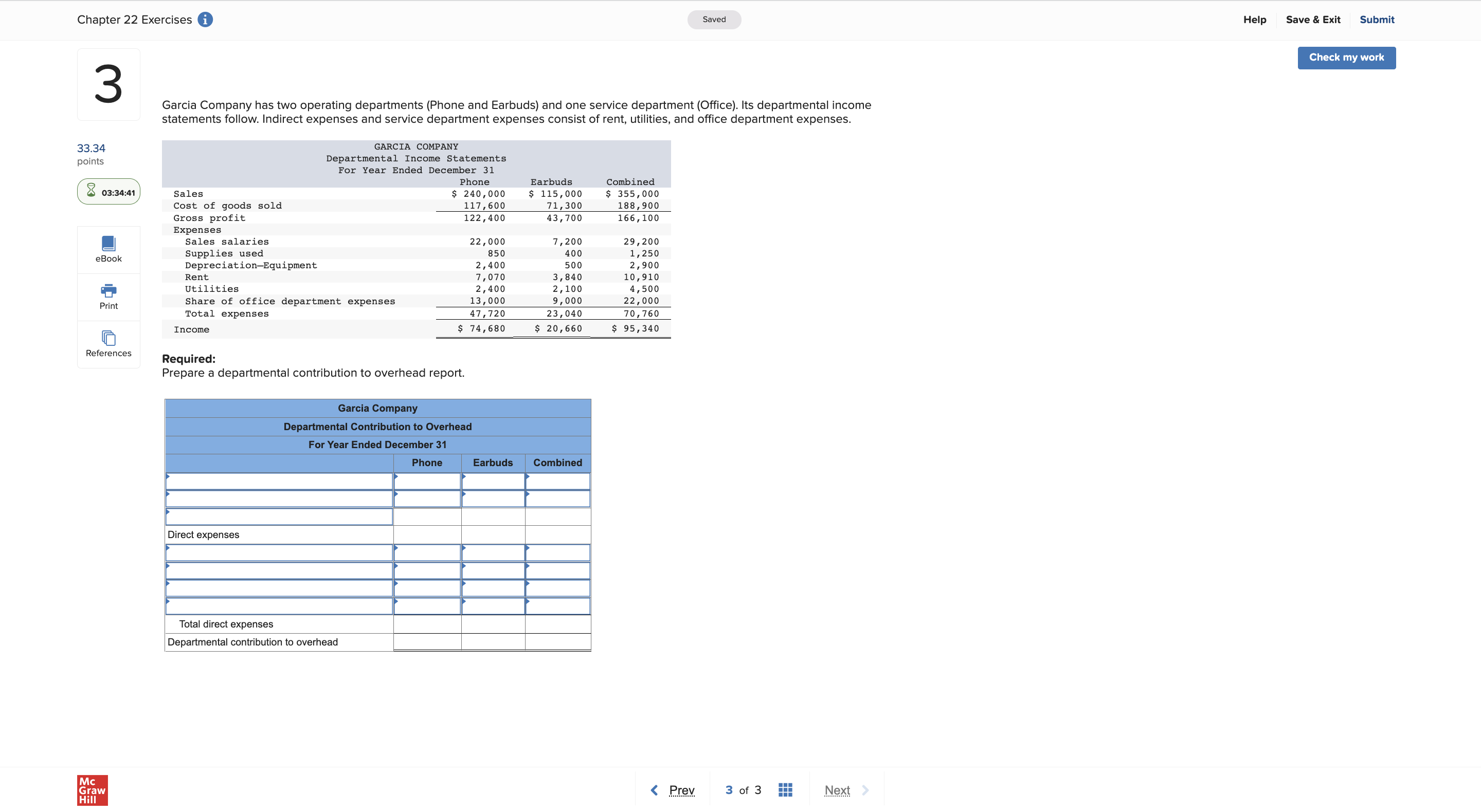 to the questions displayed below.] National Retail has two departments, Housewares and