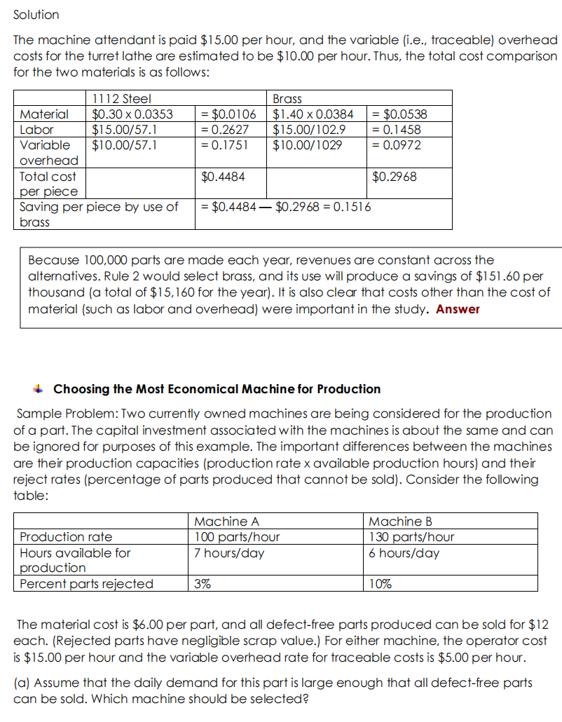 When alternatives foraccomplishing a specific task are being compared over one year