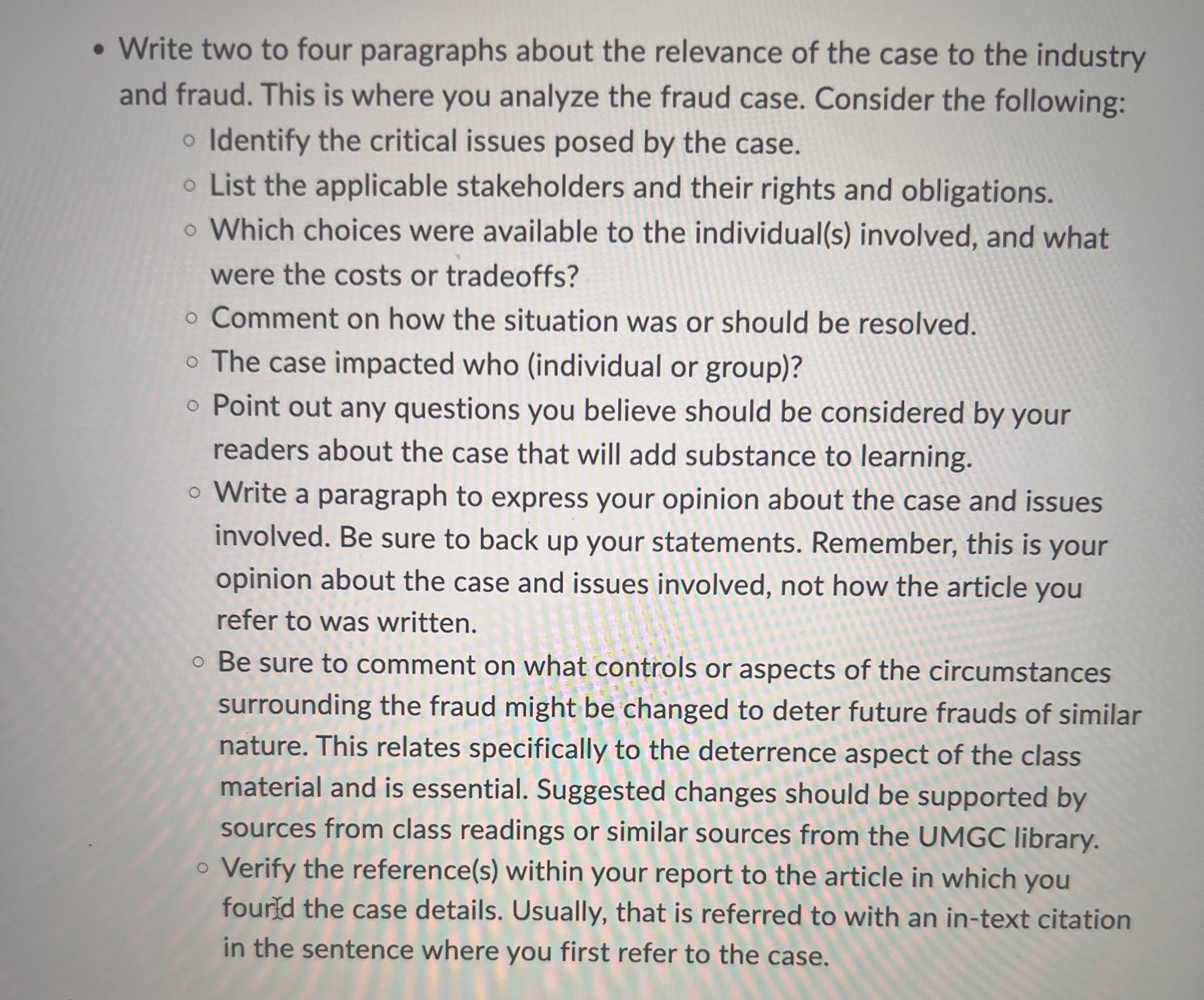 I have an assignment which is called an Current Events Report where,