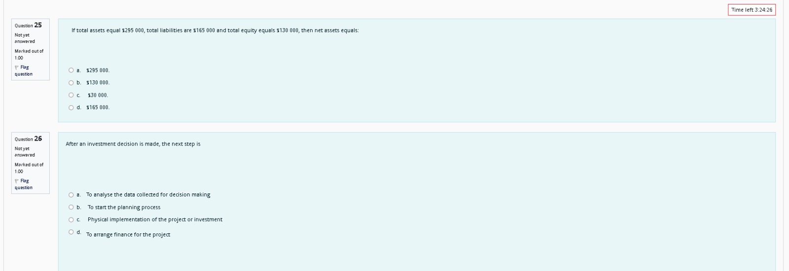 in the budgeting process is generally what type of budget? Not yet