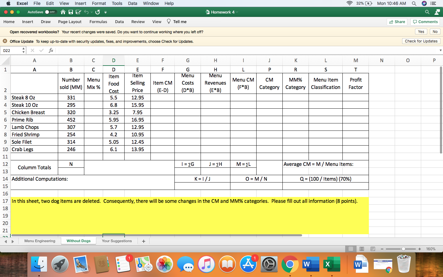 [4]. Mon 10:46 AM Q E ... AutoSave O OFF ~ H