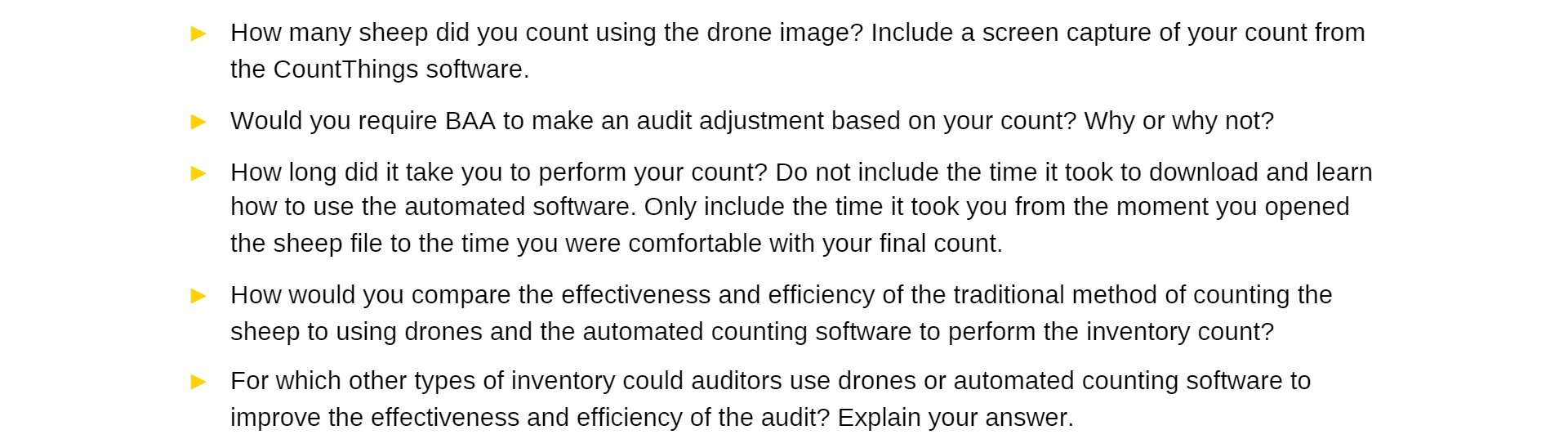  How many sheep did you count using the drone image? Include