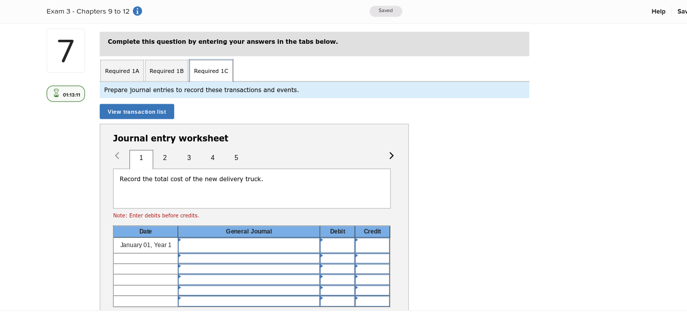 Dec 31. Year 1 January 1 Paid $23, 515 cash plus $1,