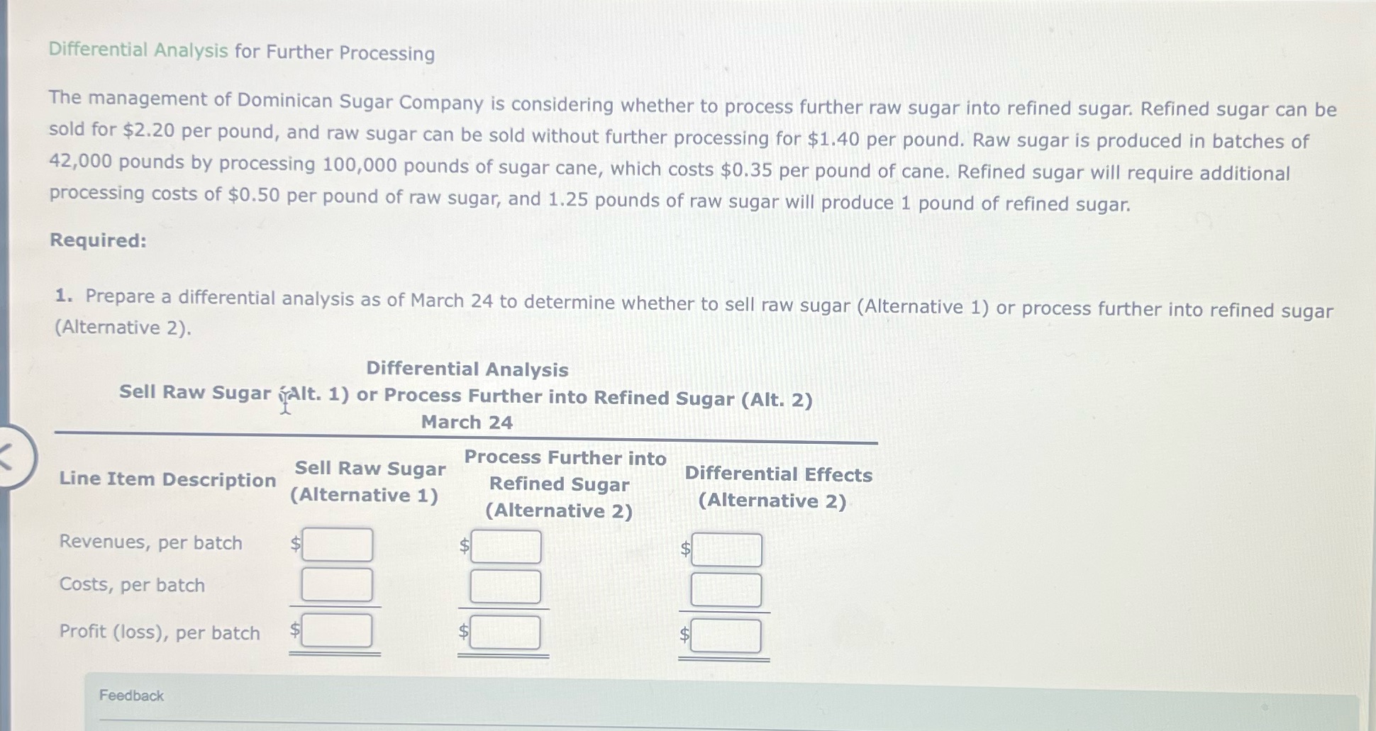 need help i'm currently stuck Differential Analysis for Further Processing The management