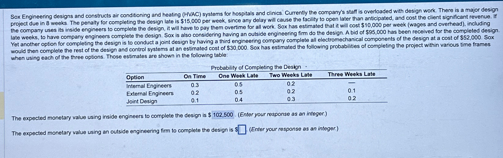  Sox Engineering designs and constructs air conditioning and heating (HVAC) systems