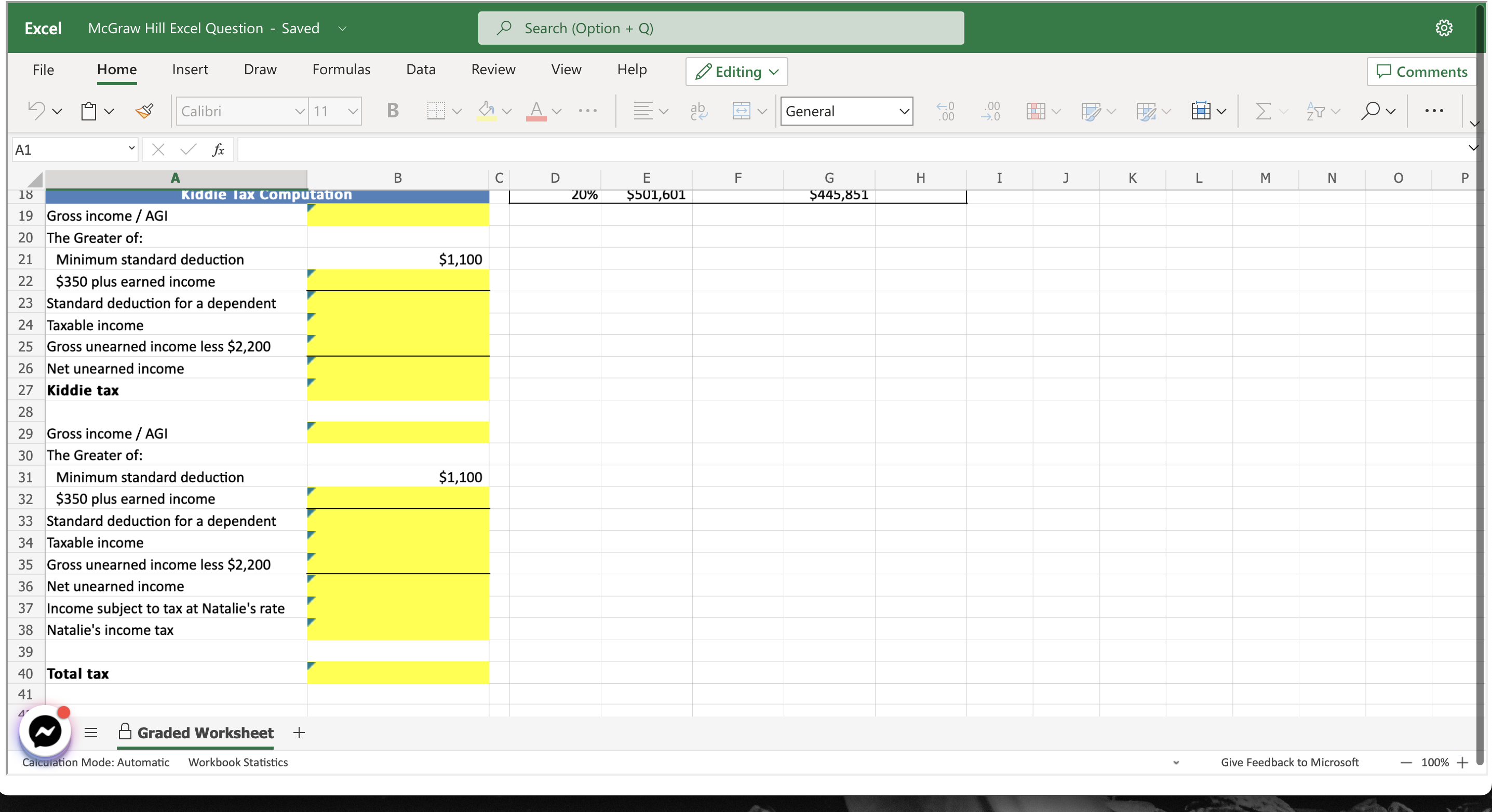 Q) File Home Insert Draw Formulas Data Review View Help Editing Comments