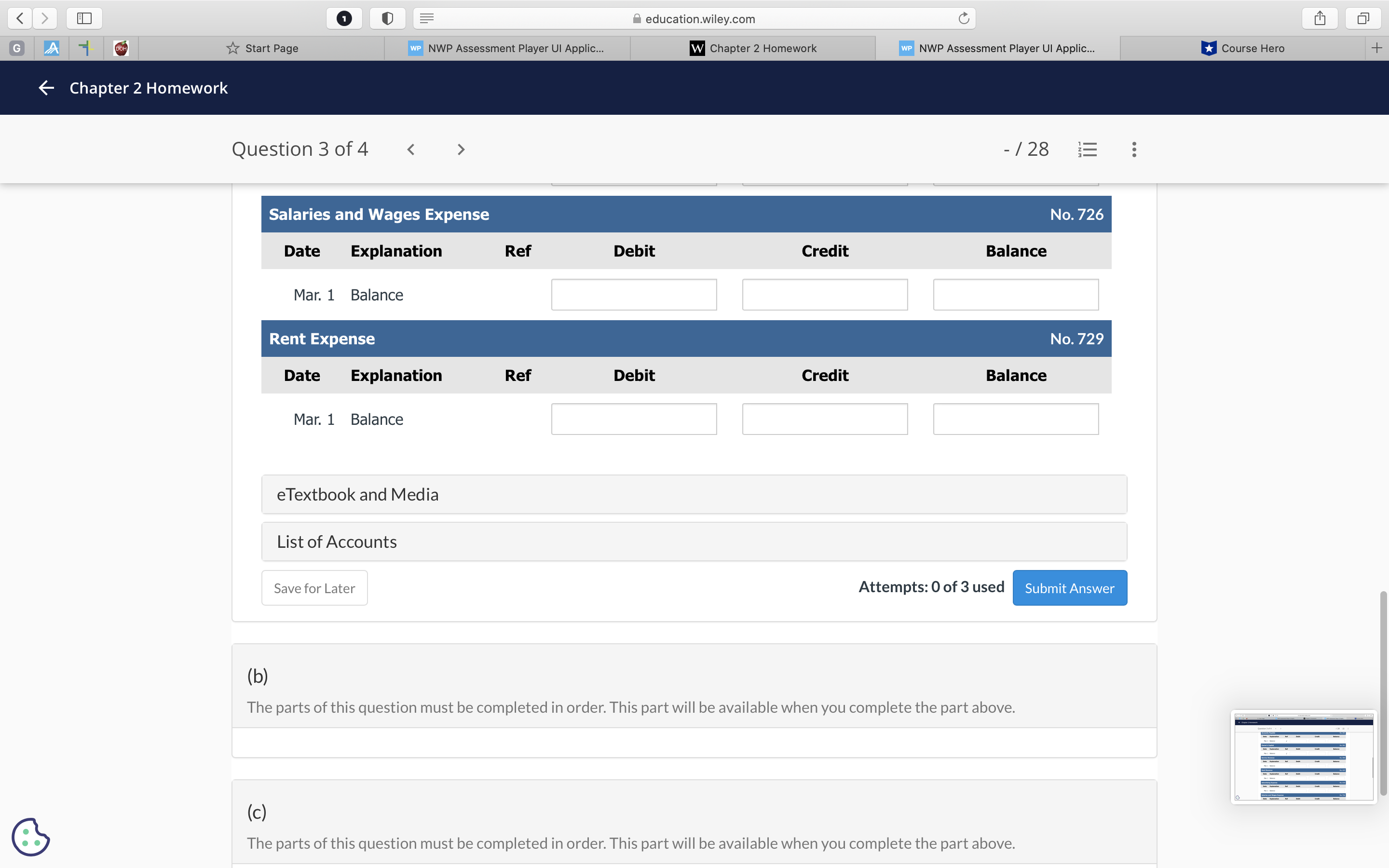 sequential theme movies As of March 1,the ledger of Lily showed: Cash