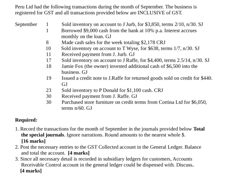 Please help with explanation if possible. I'm so lost Peru Ltd had