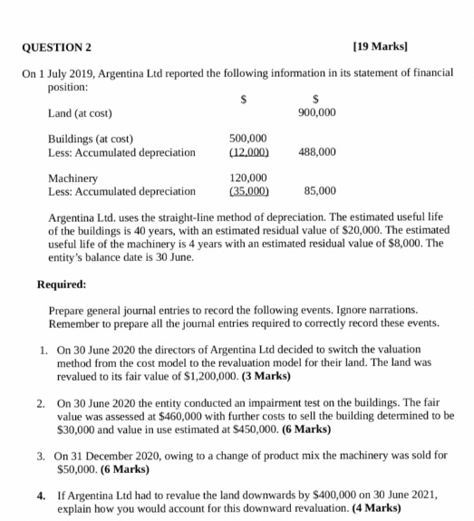 Please help with explanation if possible. I'm so lost QUESTION 2 [19