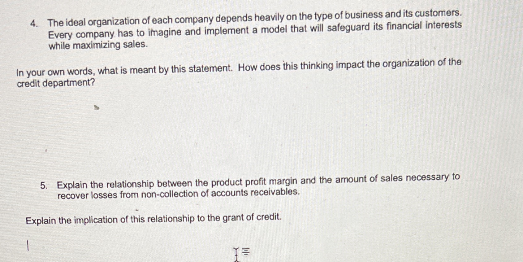 Please help me answer number 4-5 asap. Thank you 4. The ideal