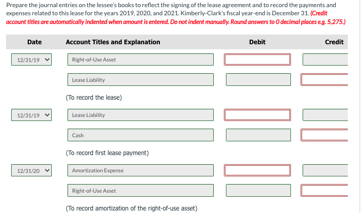 detailUse commas and dollar sign in figures Assume that on December 31,