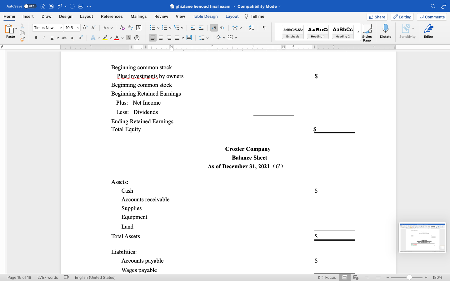 Times New... ~ 10.5 ~ A" A Aav A b A A