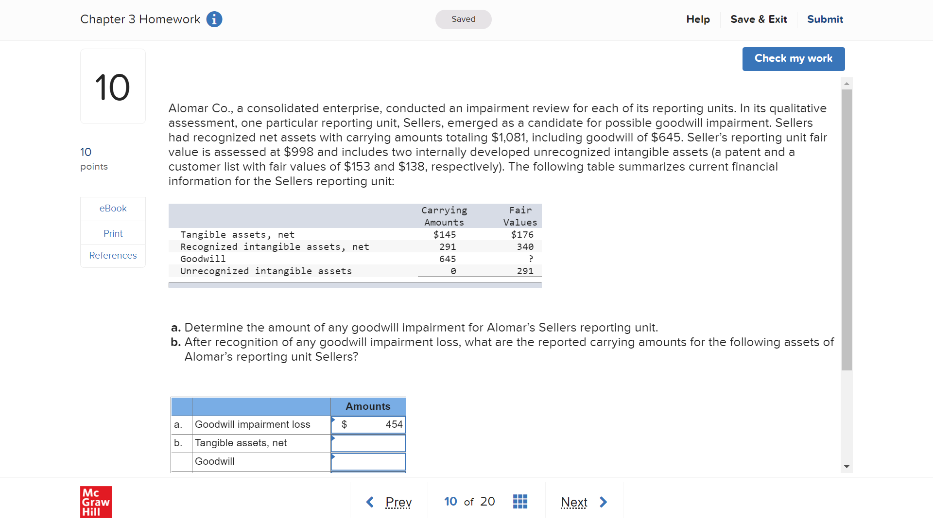 of BelAire Company on January 1, 2020. In exchange, Alfonso paid $443,250