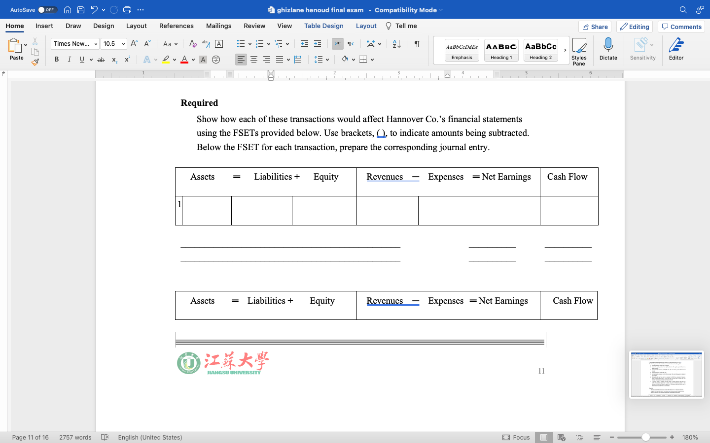 Times New... ~ 10.5 ~ A" A Aa A b A A