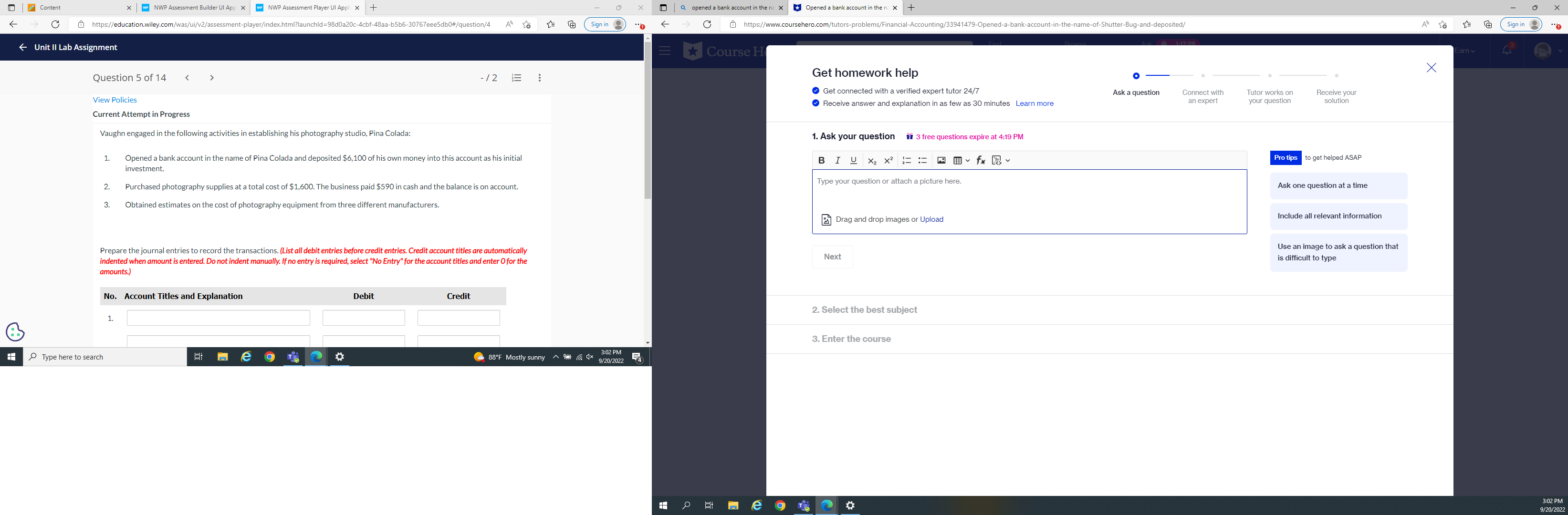  |Content we NWP Assessment Builder UI App x we NWP Assessment