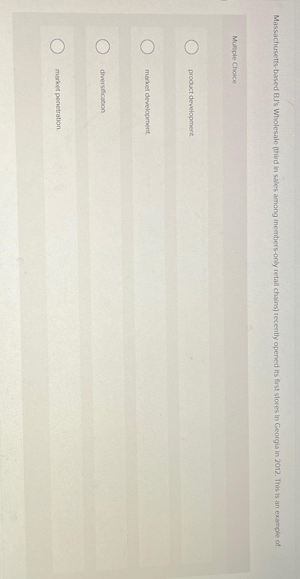  Massachusetts-based BJ's Wholesale (third in sales among members-only retail chains) recently