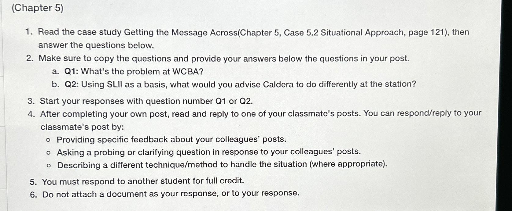  (Chapter 5) Read the case study Getting the Message Across(Chapter 5,