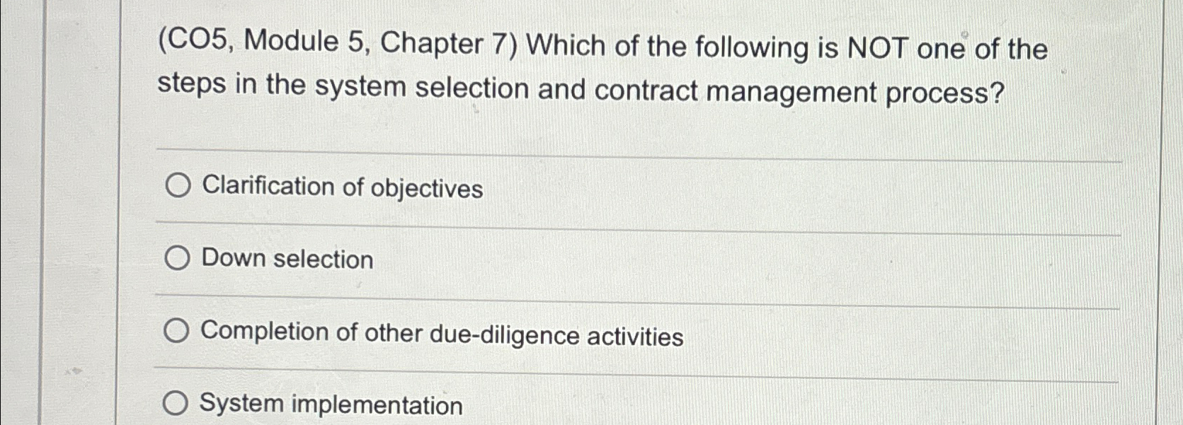  (CO5, Module 5, Chapter 7) Which of the following is NOT