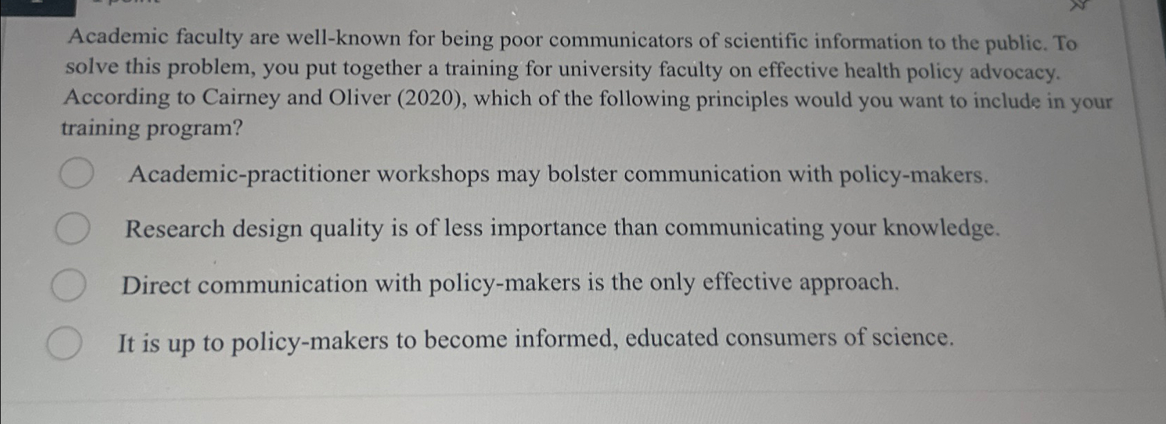  Academic faculty are well-known for being poor communicators of scientific information