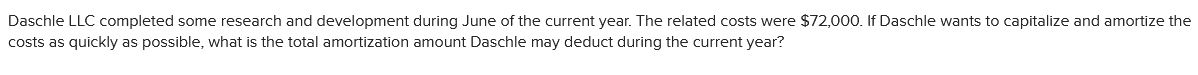 How do you do this? Daschle LLC completed some research and development