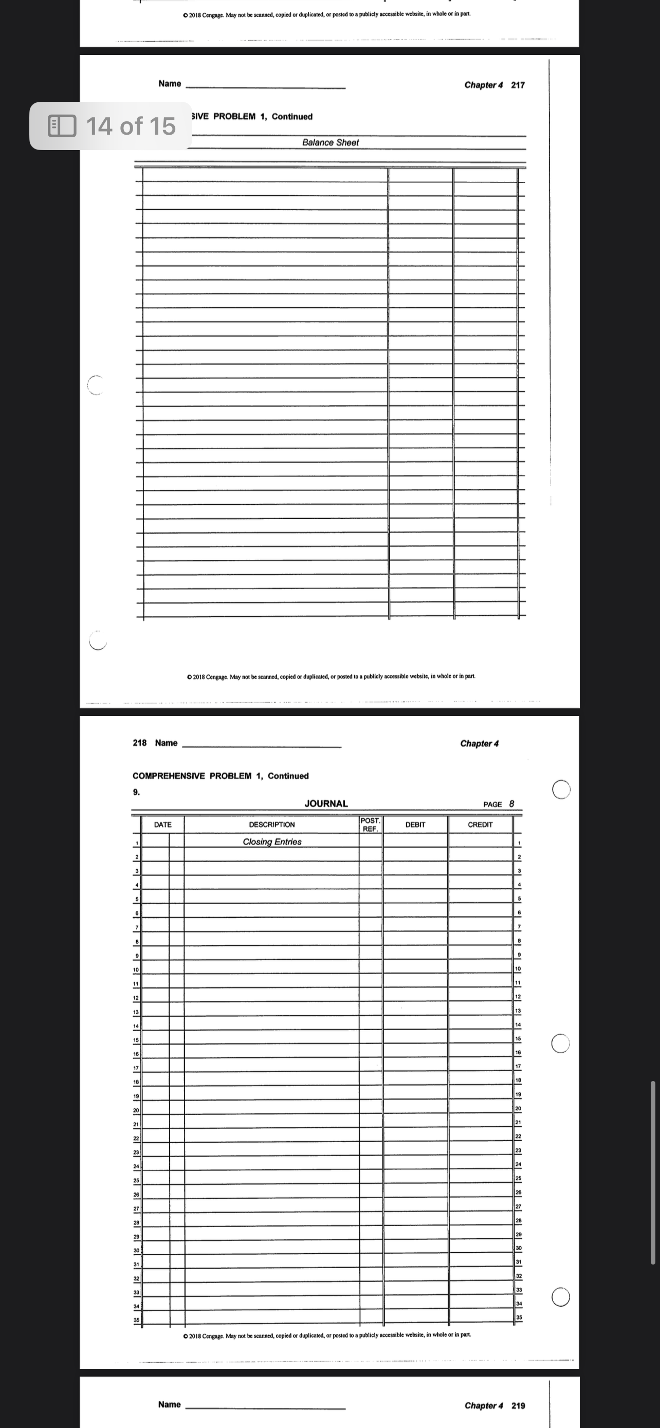 closing entry. 10.Prepare a post-closing trial balance. OJB COMPANY: Chart of Accounts