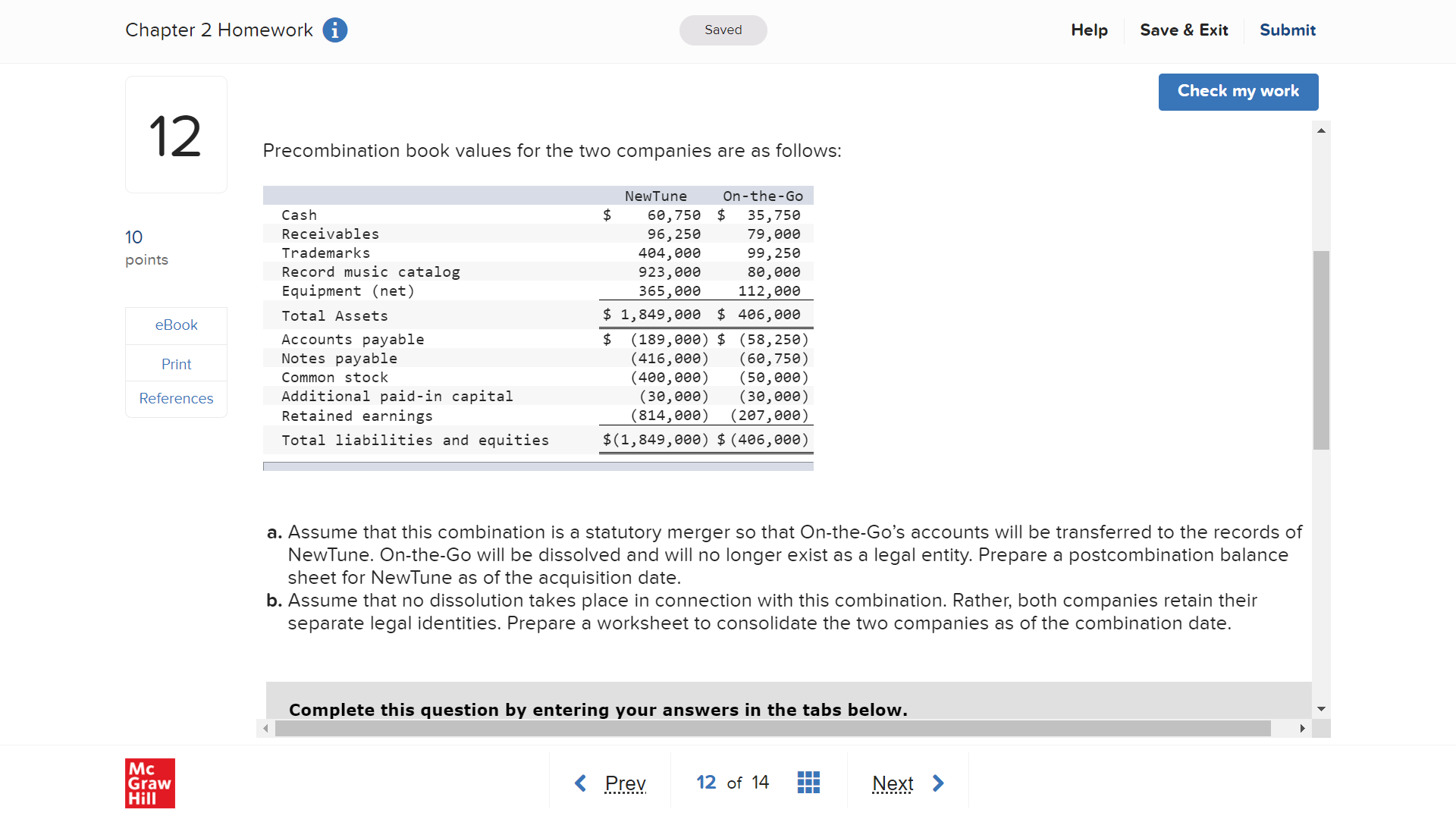 10 points eBook Print References Check my work A On January 1,