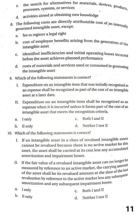 an operating leases b. measurement in a lessee's financial statements of investment