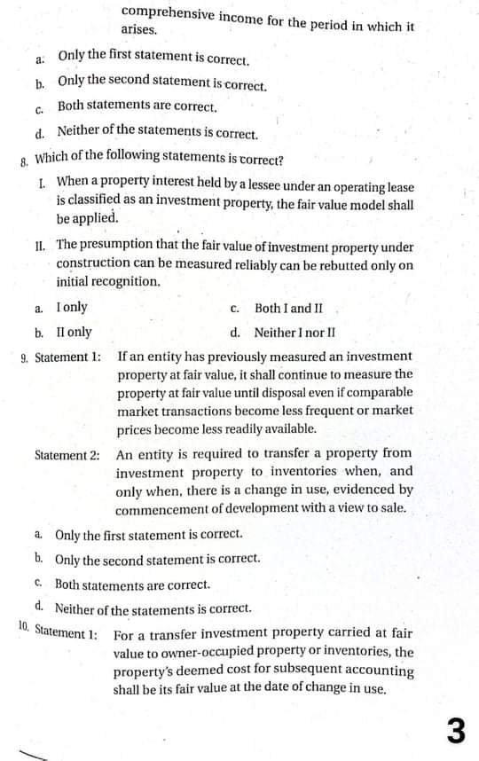 Statement 2: A building owned by the entity or held by the