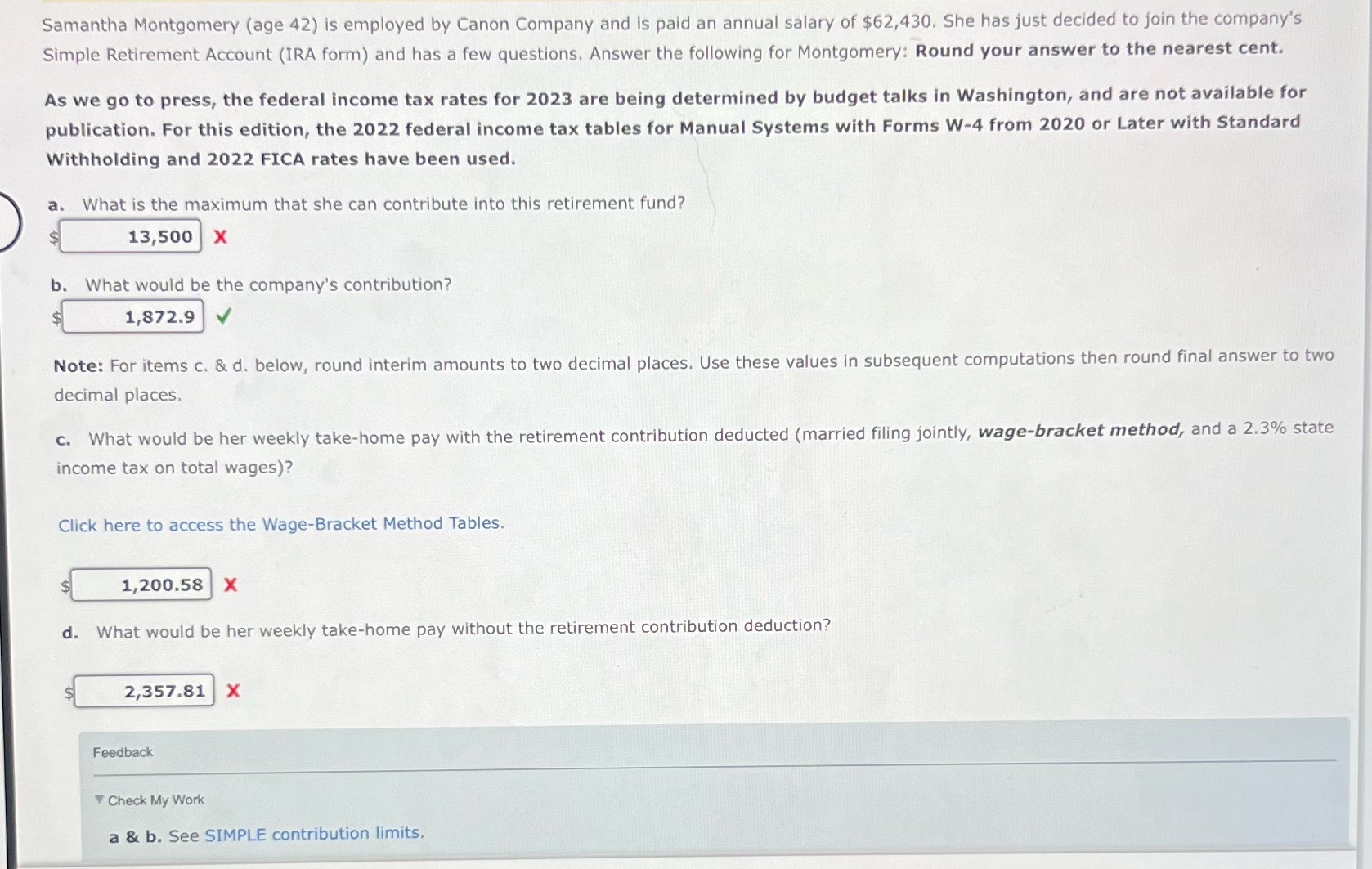 Please note, this is different then a previously asked question Samantha Montgomery