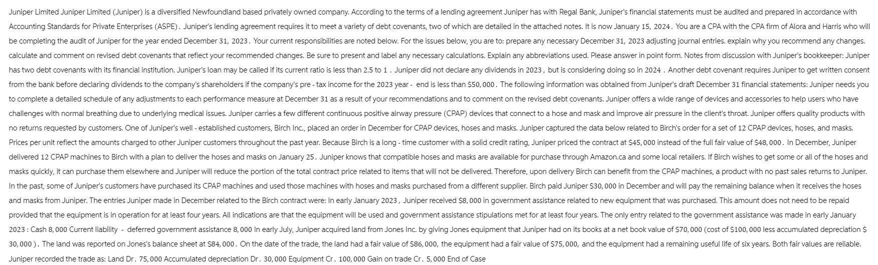 Juniper Limited Juniper Limited (Juniper) is a diversified Newfoundland based privately