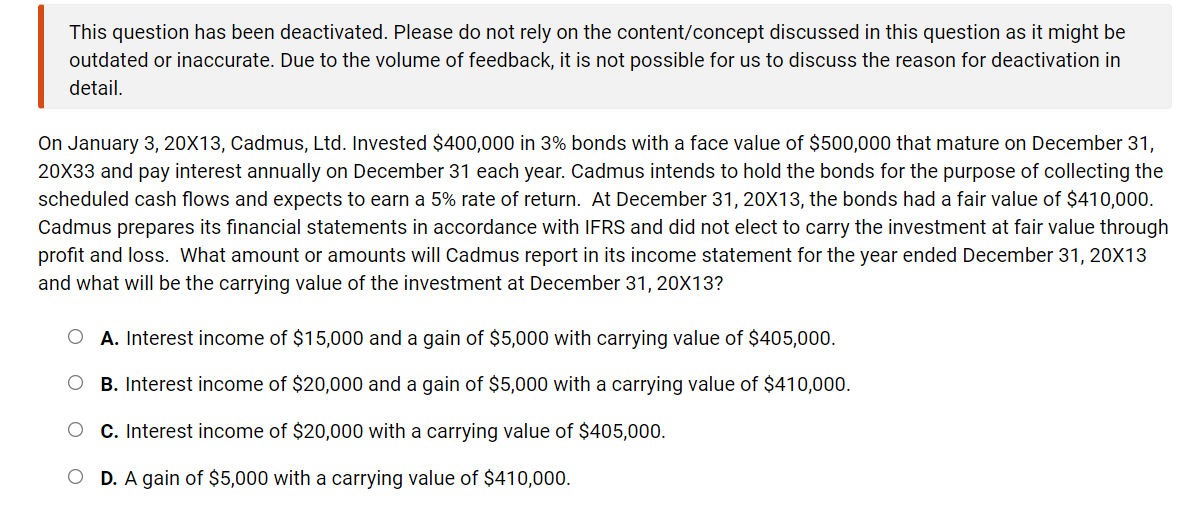  This question has been deactivated. Please do not rely on the