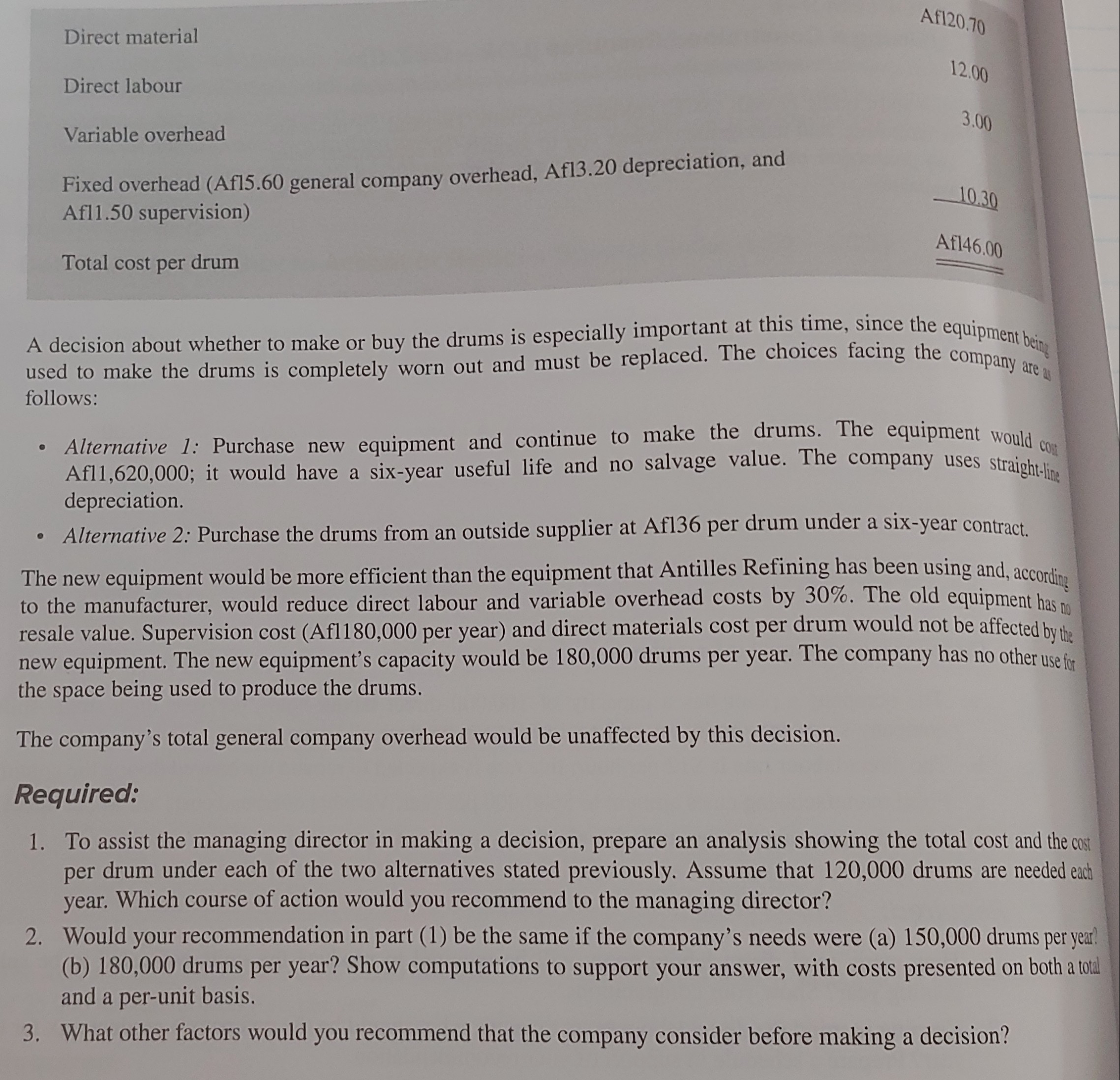 Assume again that the company does not want to reduce sales of