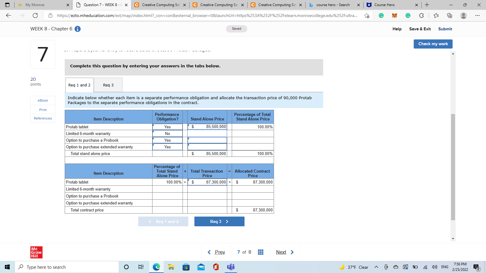 price of a Protab Package includes the following: One Protab computer.A 6-month