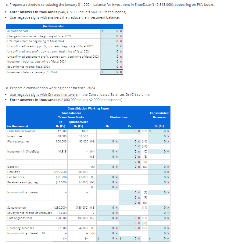 Financial Statements Several years ago PK Flyers acquired 65 percent of the