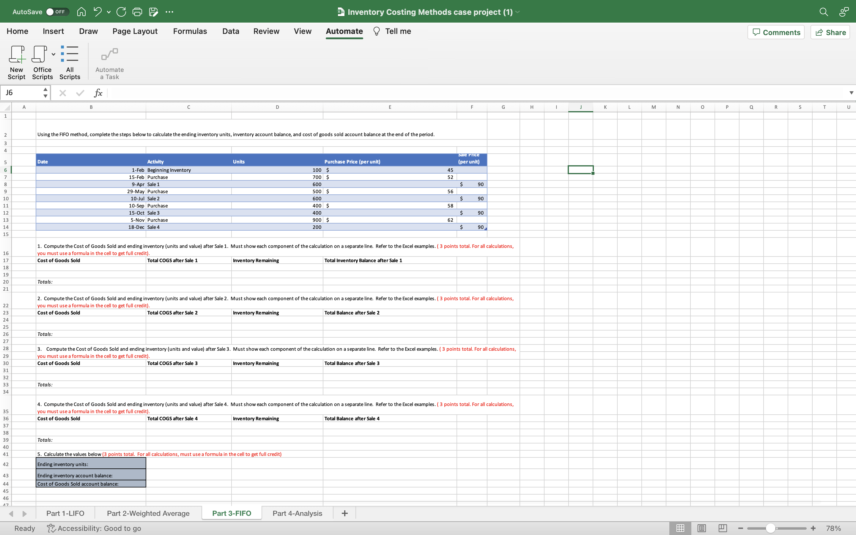 Please include cell references and the calculations so I can learn the