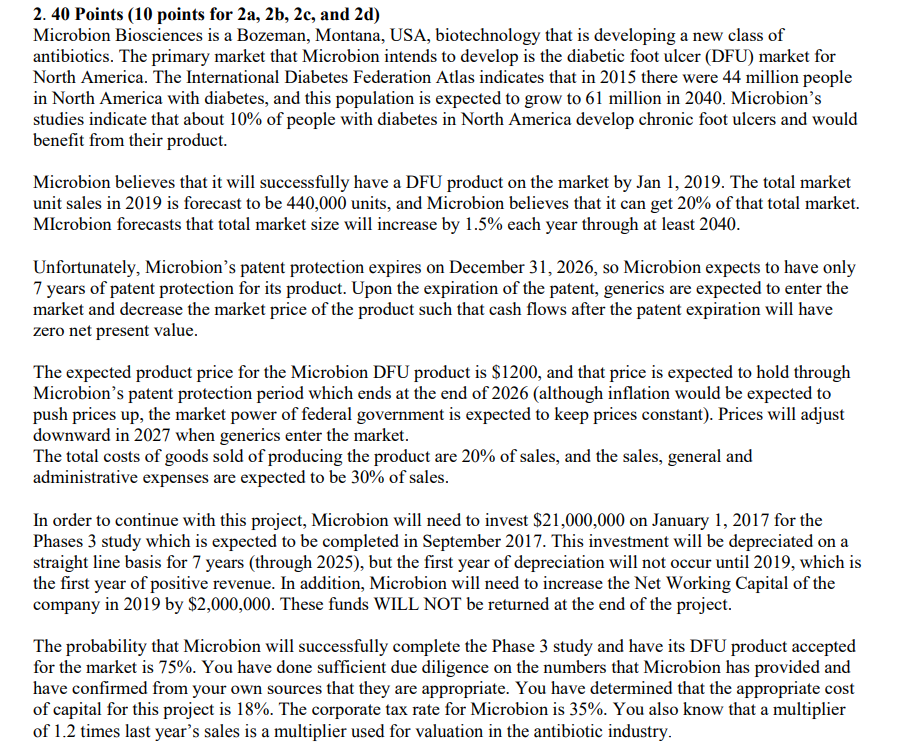 collected and any assumptions that you need to make, determine a valuation