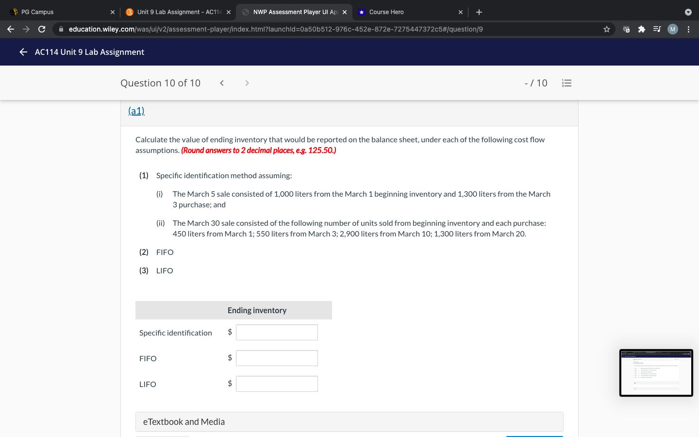 rounded to 2 de x C A education.wiley.com/was/ui/v2/assessment-player/index.html?launchld=7cbc59d9-dde2-4748-b16c-218539550760#/question/0 M Update : AC114