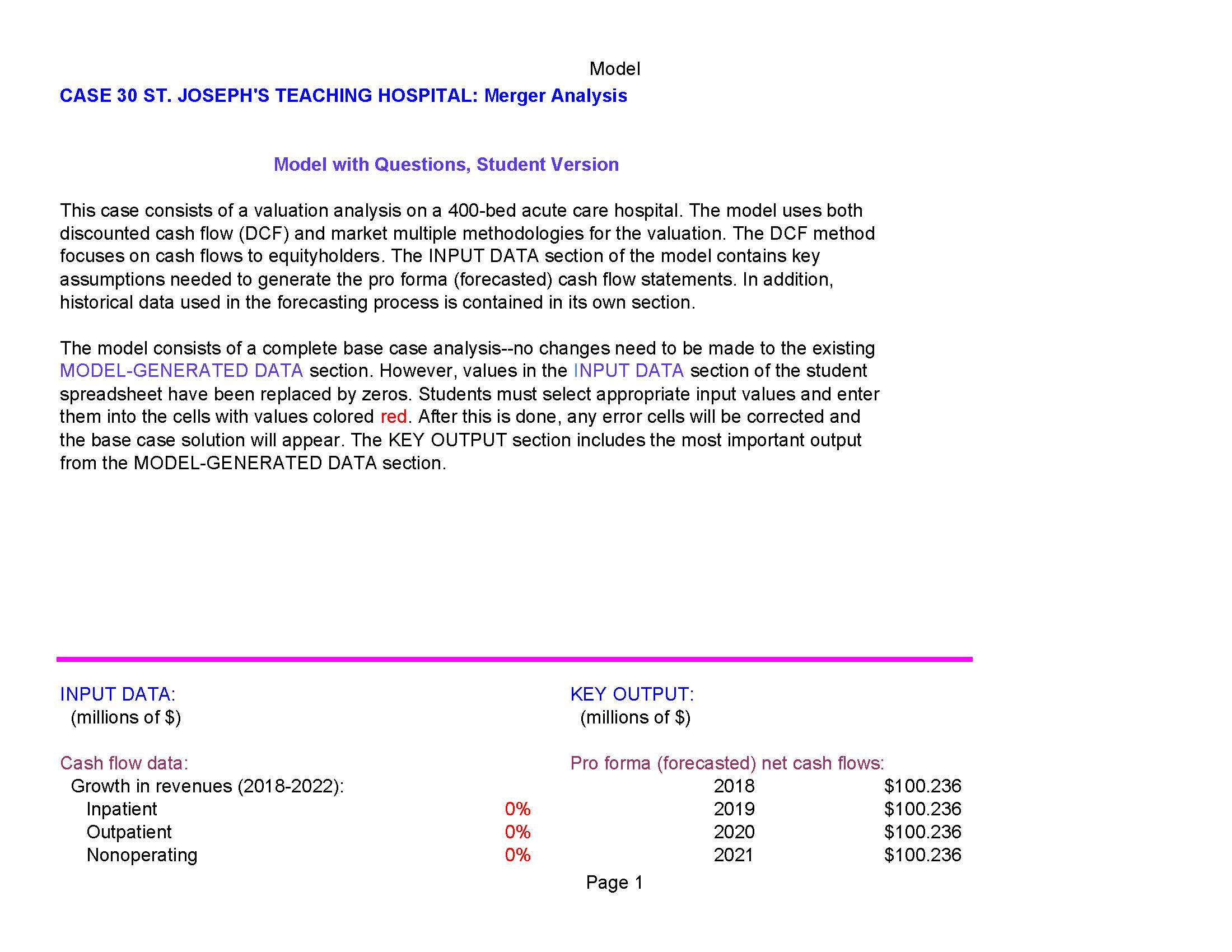 flows for 2018 through 2022 assuming that Lafayette General Hospital is acquired