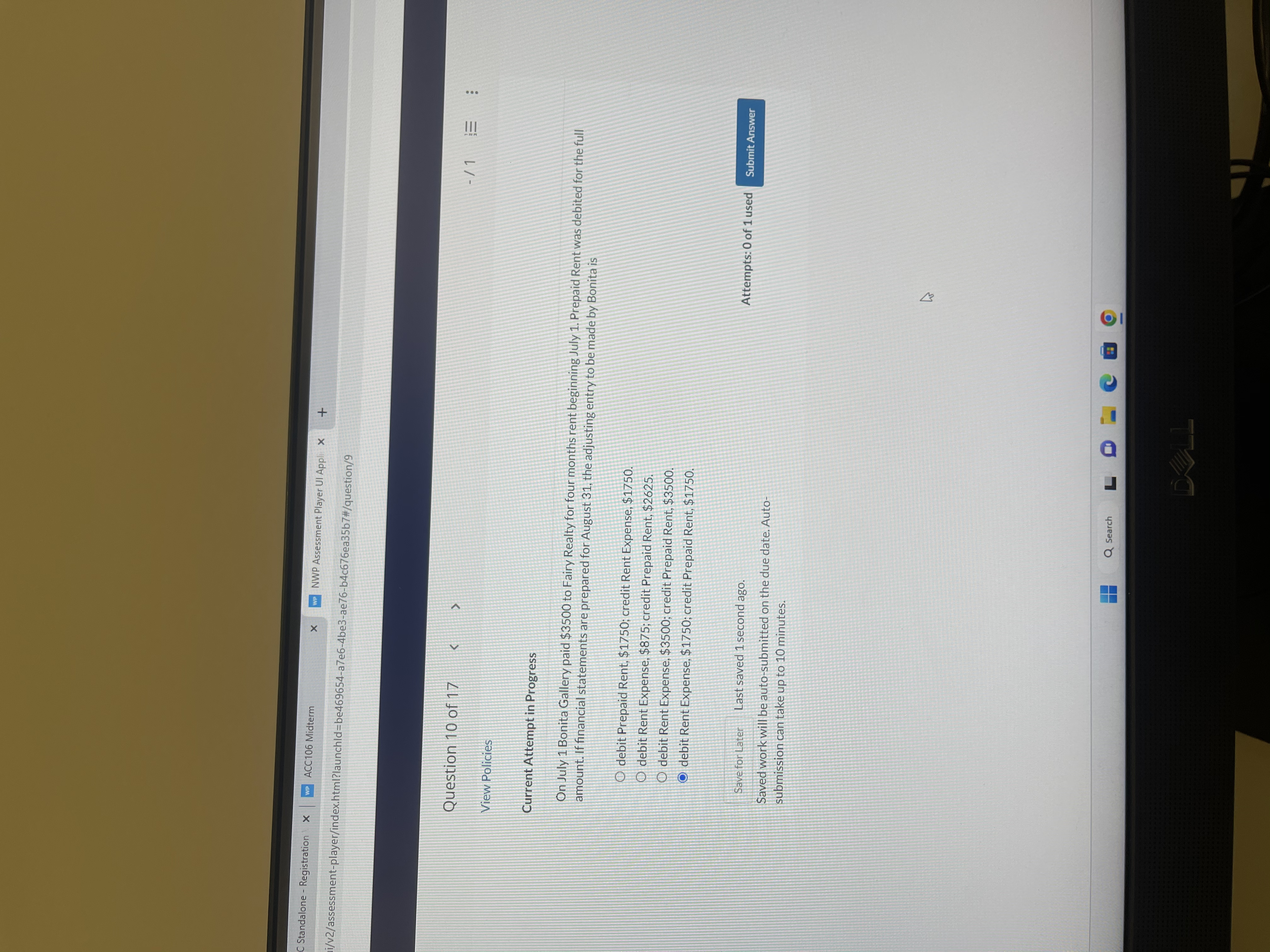 please i need the answer asap Standalone - Registration x We ACC106