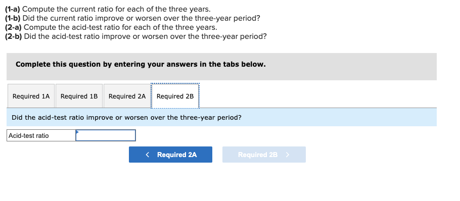 Please write to text format answer (1-a) Compute the current ratio for