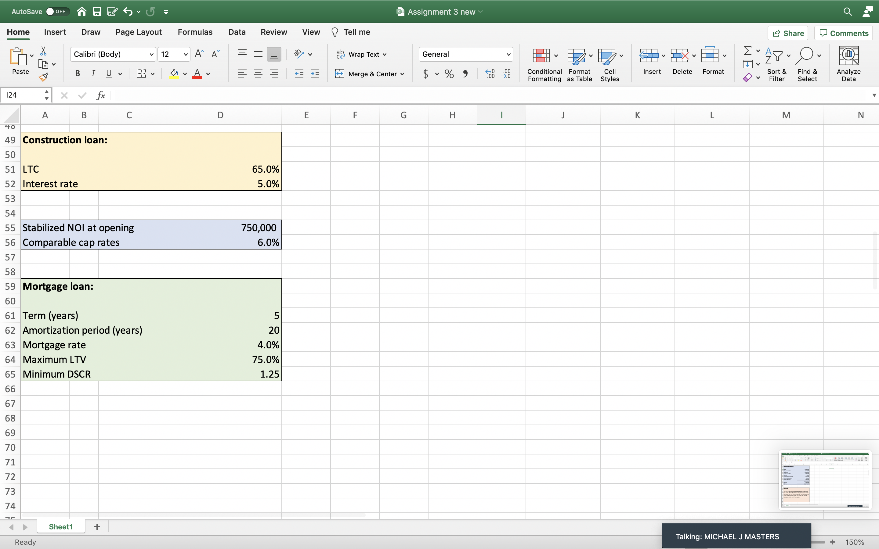 Page Layout Formulas Data Review View ? Tell me Share Comments Calibri