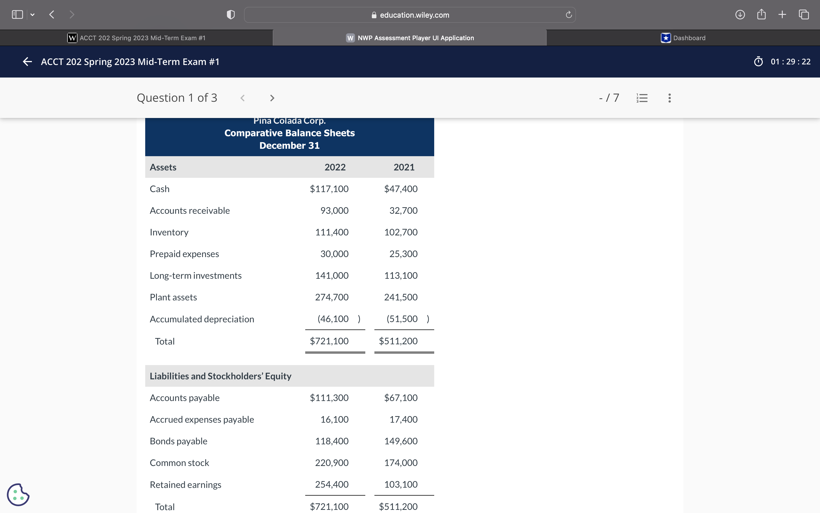  v - 175 ... Pina Colada Corp. Comparative Balance Sheets December