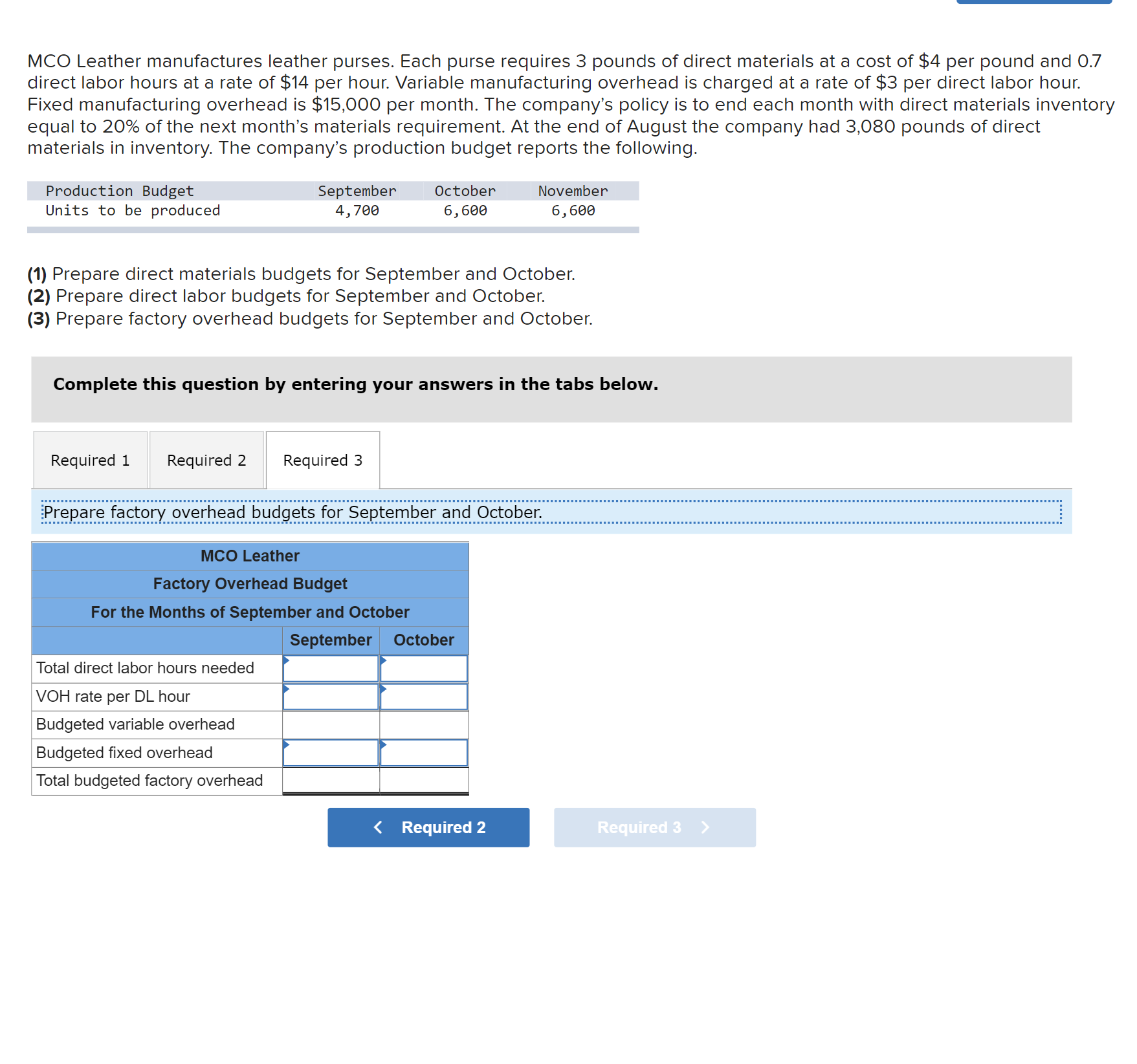 raw materials and the company wants to end each month with raw
